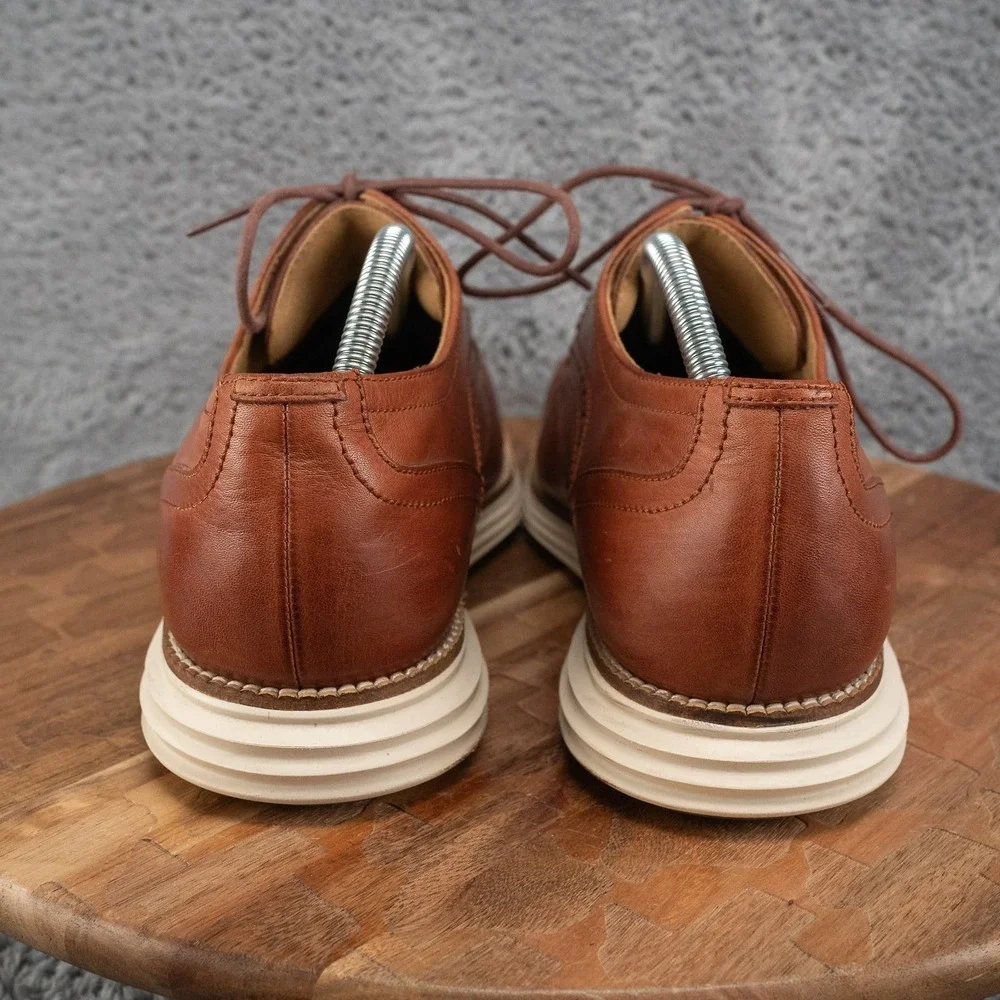 COLE HAAN ORIGINAL GRAND WINGTIP OXFORDS Woodbury/Ivory #C26471 SIZE 10 M
